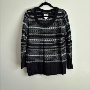 Women’s Old Navy Black Fair Isle Sweater- Size XL
